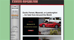 Desktop Screenshot of exotics-forsale.com