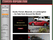 Tablet Screenshot of exotics-forsale.com